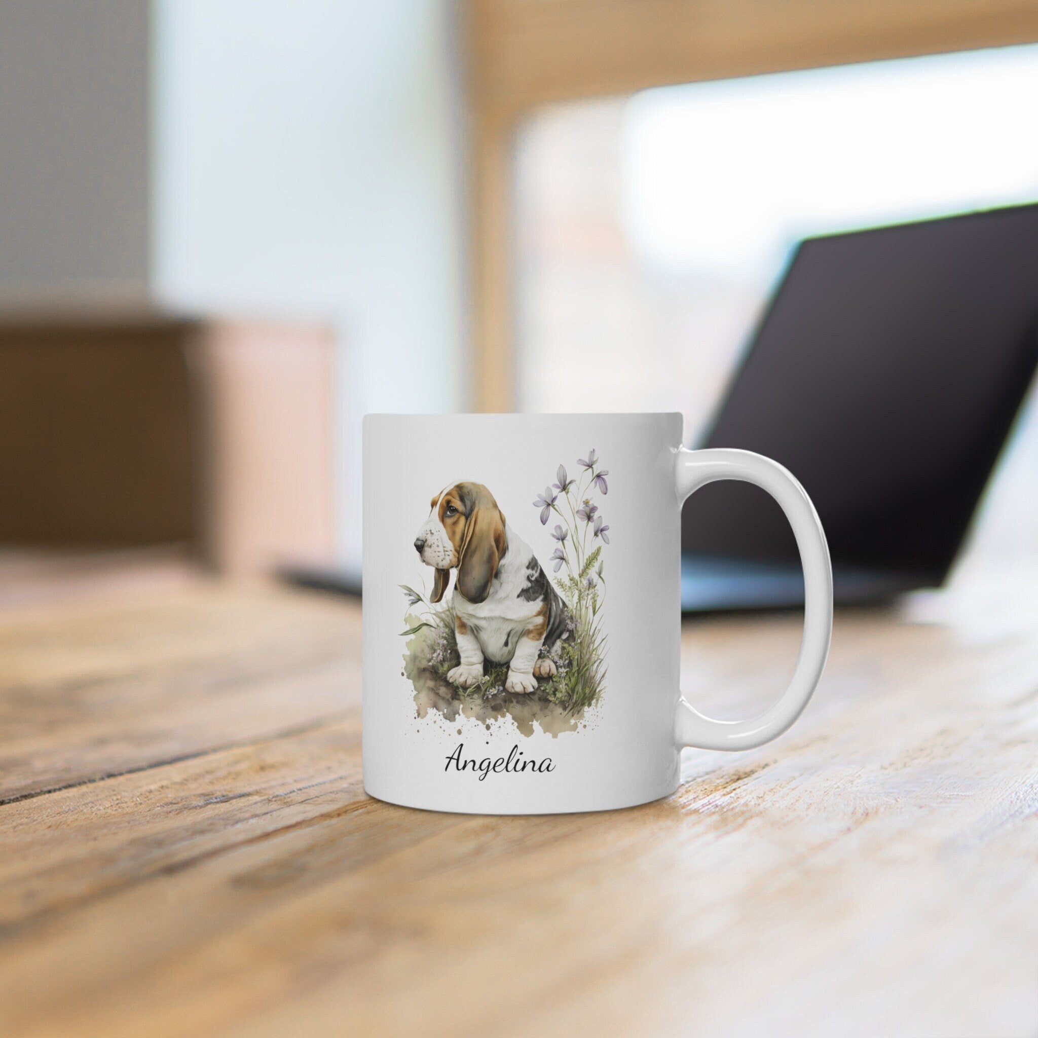 Personalized Basset Hound Coffee Mug