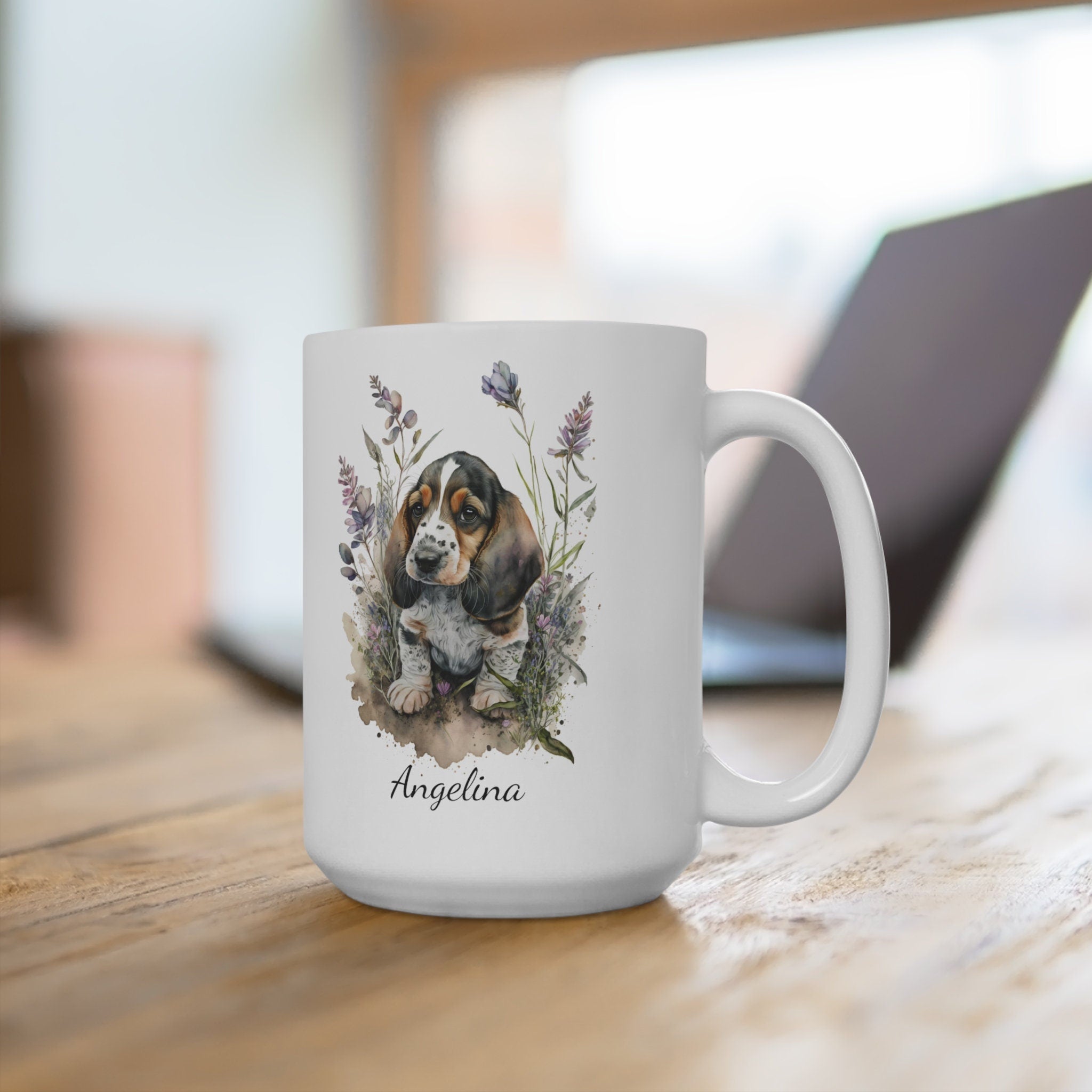 Personalized Basset Hound Coffee Mug