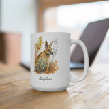 Personalized Kangaroo & Wildflowers Coffee Mug