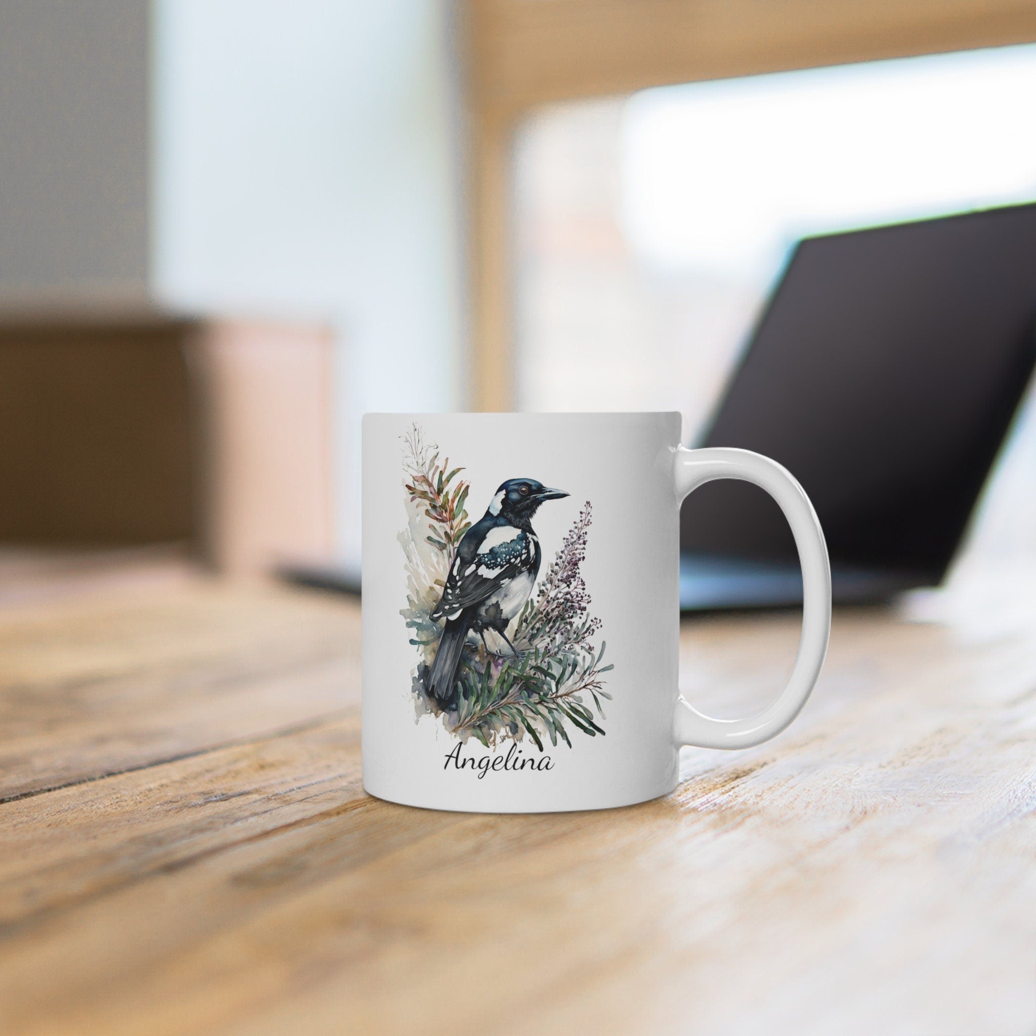 Personalized Australian Magpie Coffee Mug