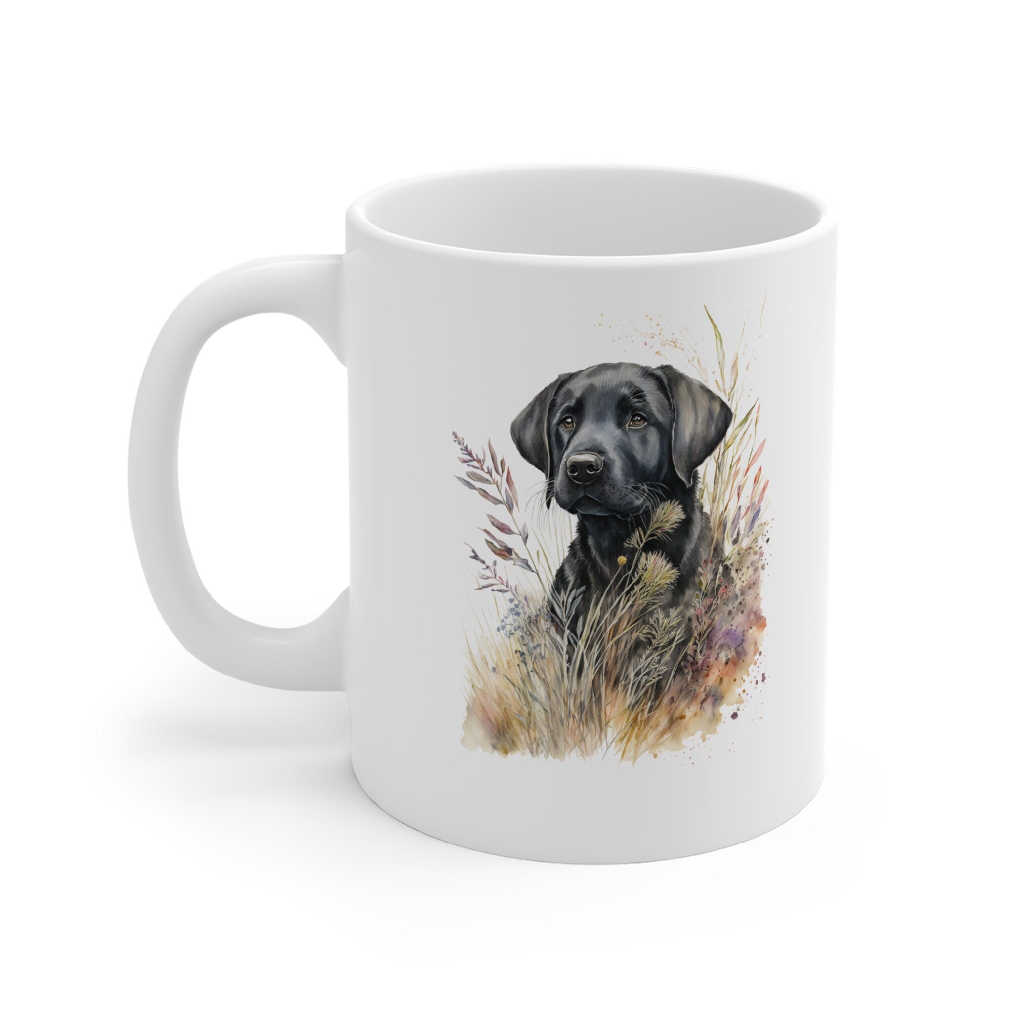 Personalized Black Labrador Puppy Coffee Mug