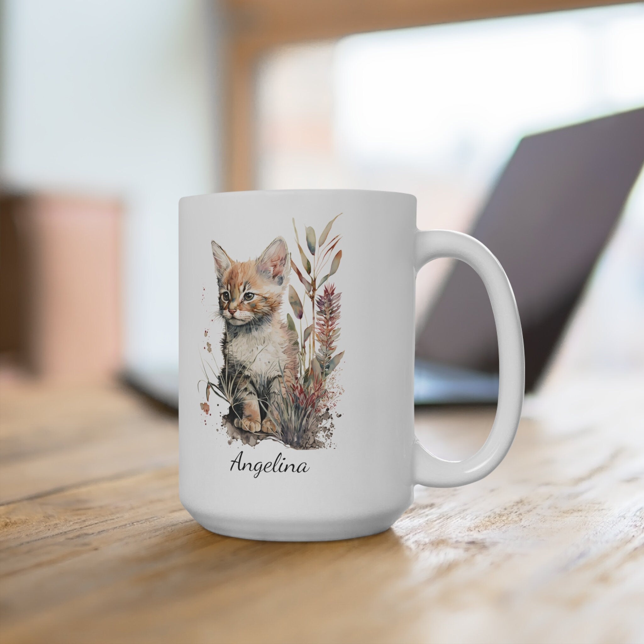 Personalized Cat Coffee Mug