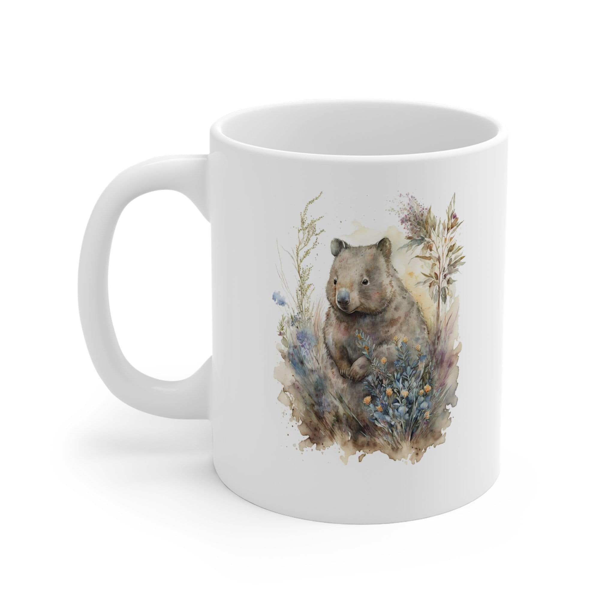 Personalized Wombat & Wildflowers Coffee Mug