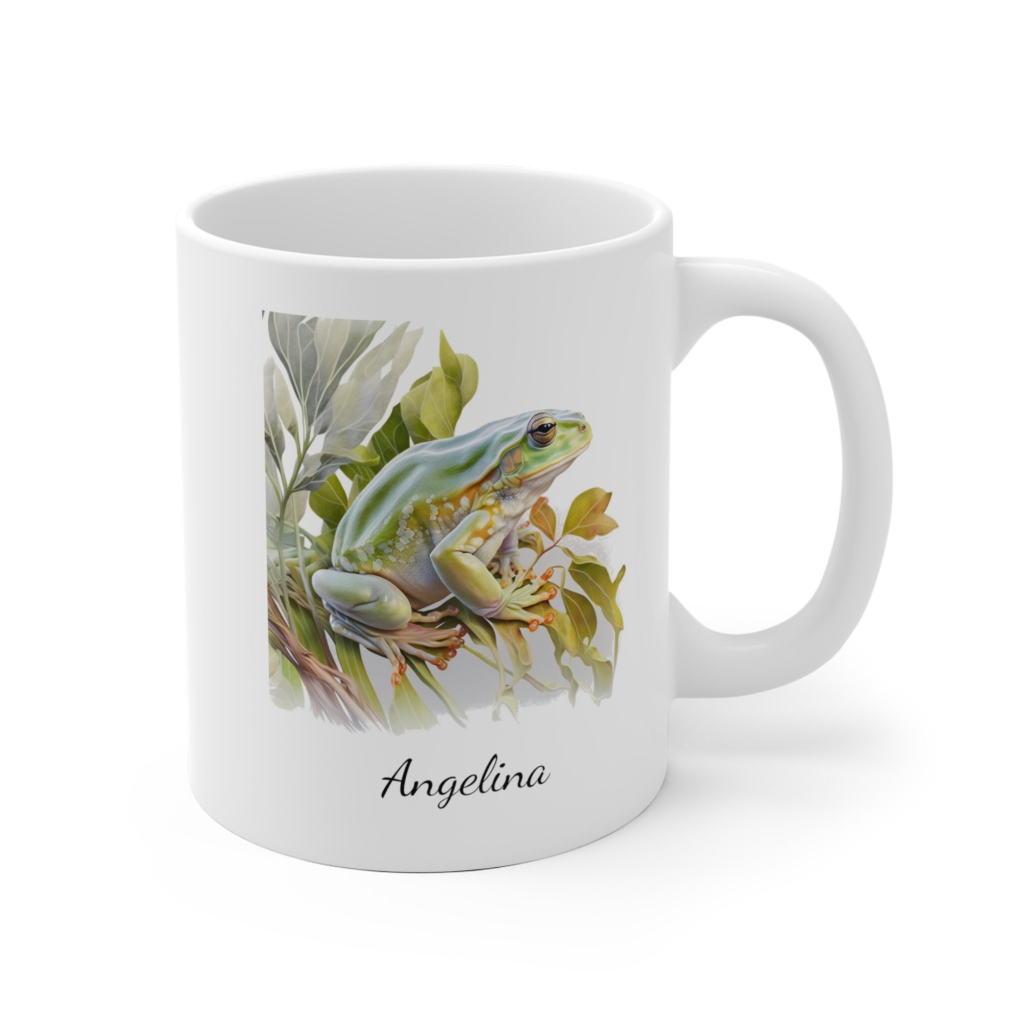 Personalized Green Tree Frog Coffee Mug