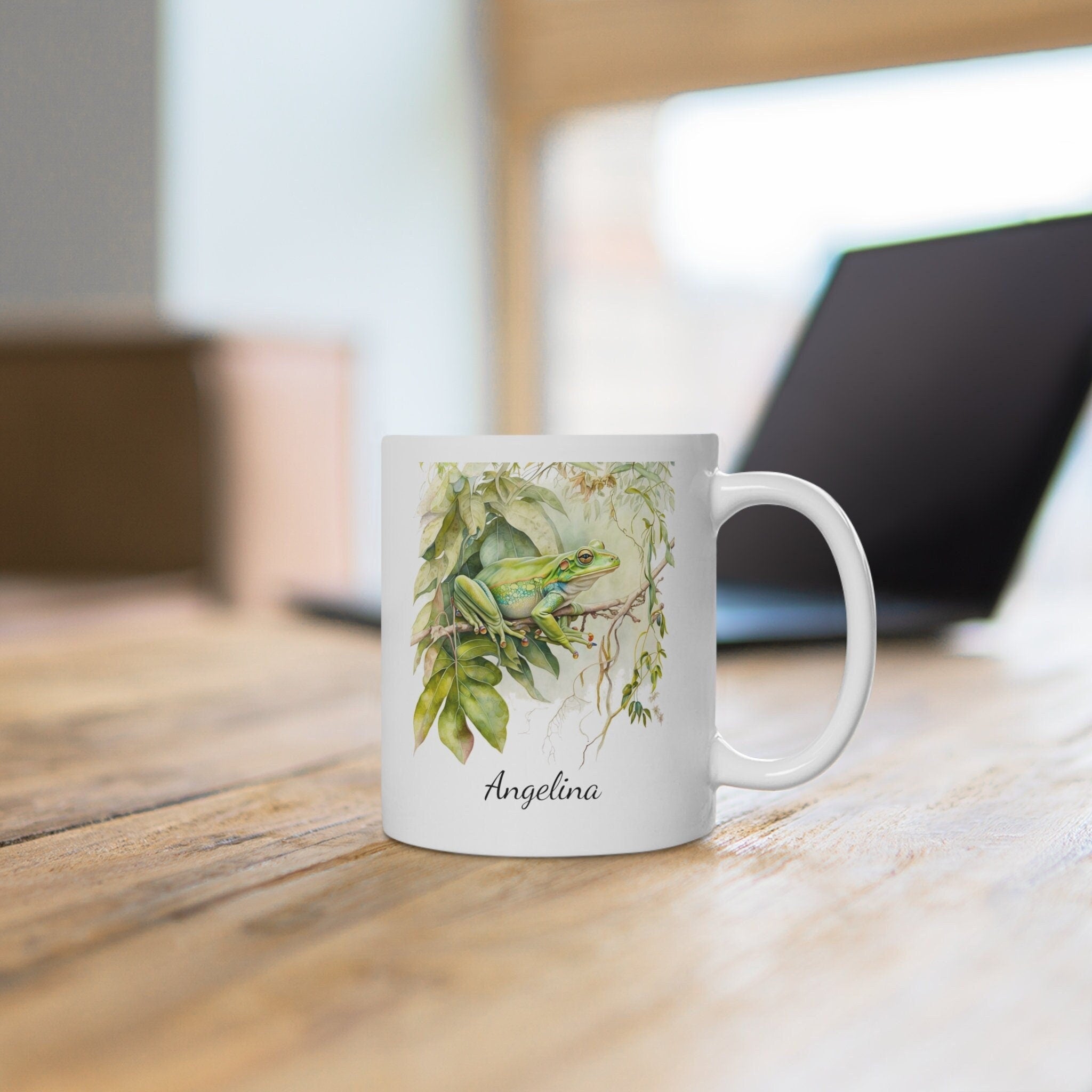 Personalized Green Tree Frog Mug