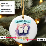 Personalized 'Forever My Boo!' Ghost Couple Halloween Ornament