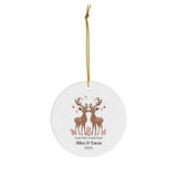 Personalized Our First Christmas Reindeer Couples Ornament