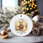 Personalized Child&#39;s First Christmas Mouse Ornament