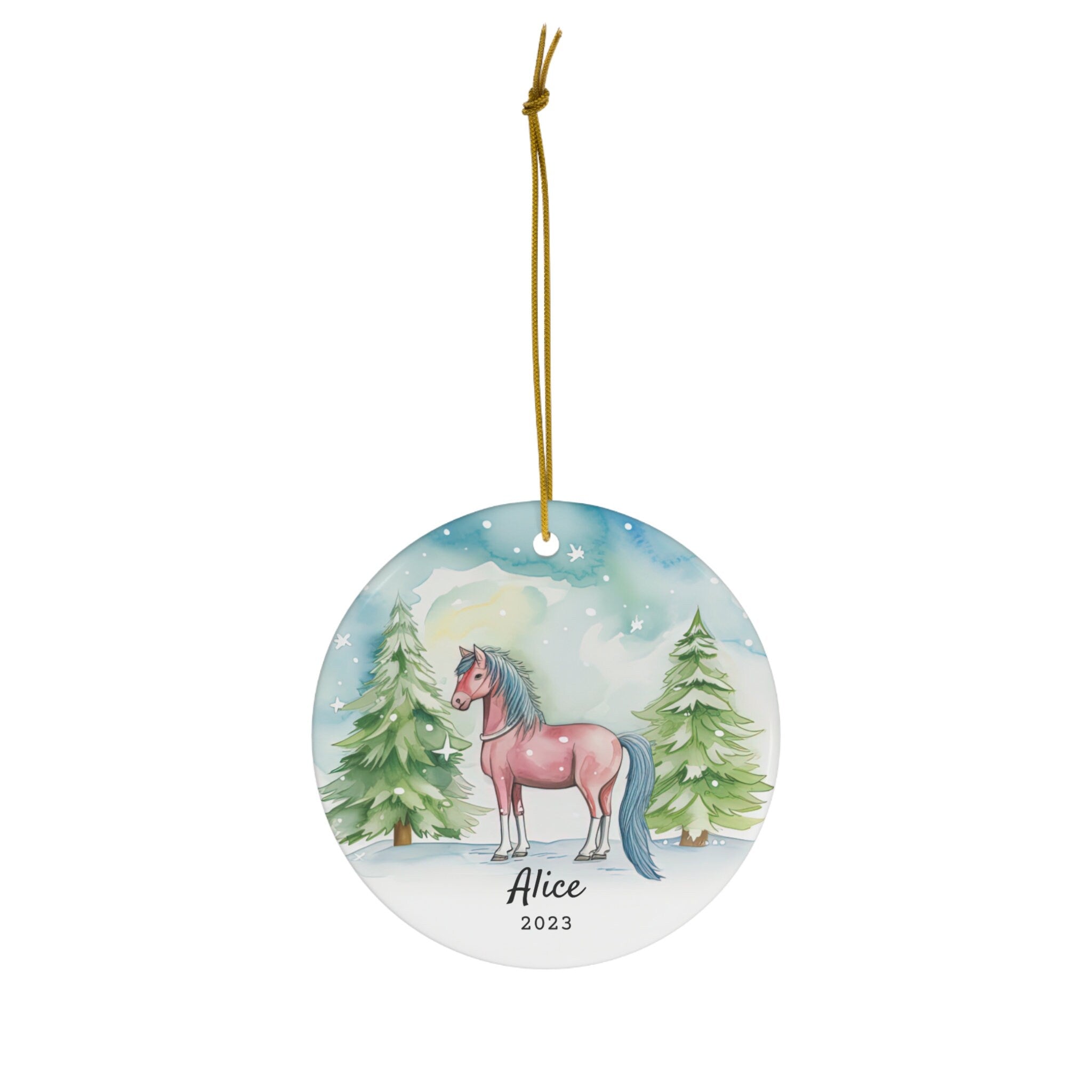 Personalized Custom Name Horse Ornament
