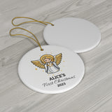 Personalized First Christmas Married Angel Ornament