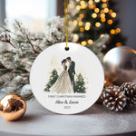 Personalized First Christmas Married Ornament