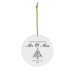 Personalized Mr & Mrs First Christmas Married Ornament