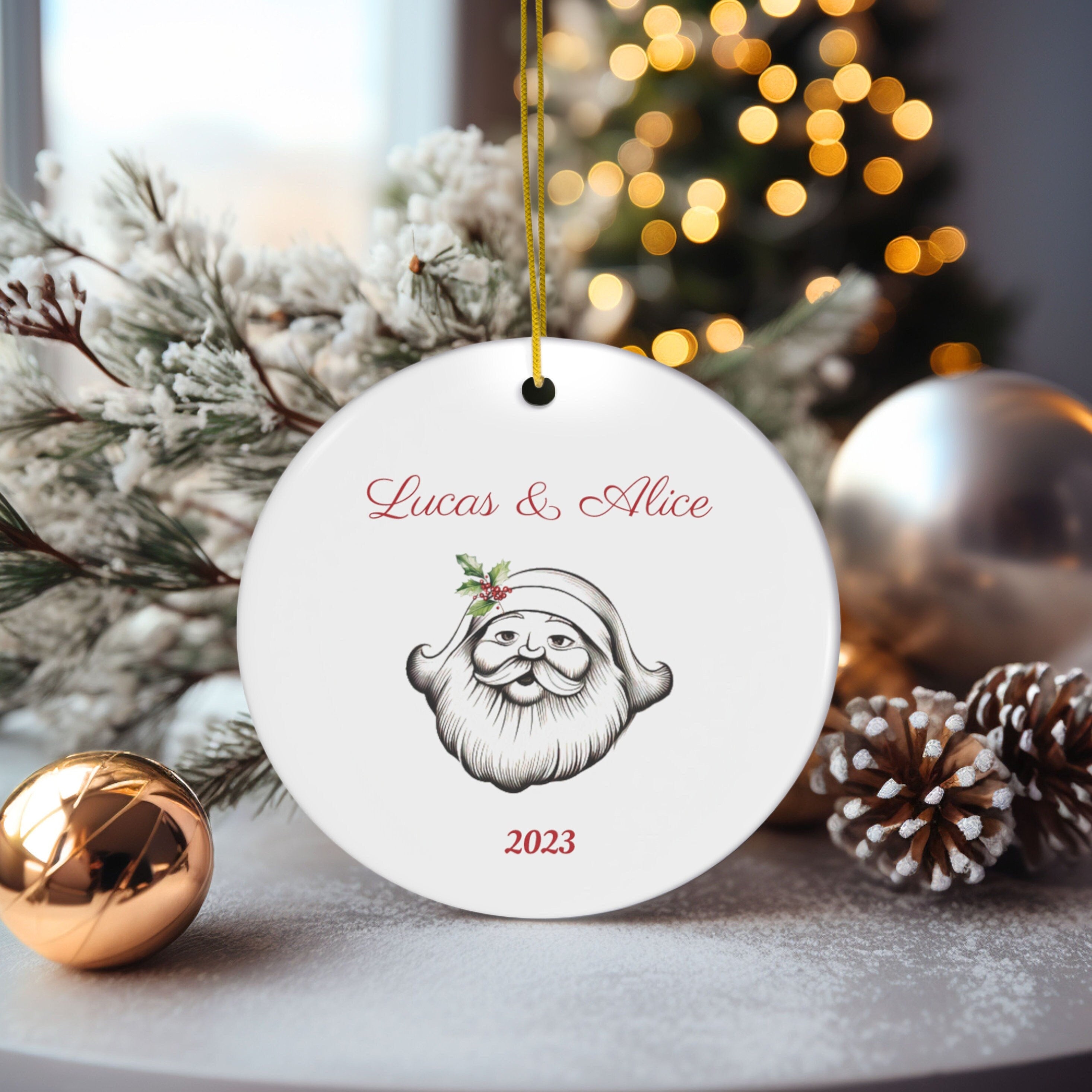 Personalized Santa Claus Nordic Ornament