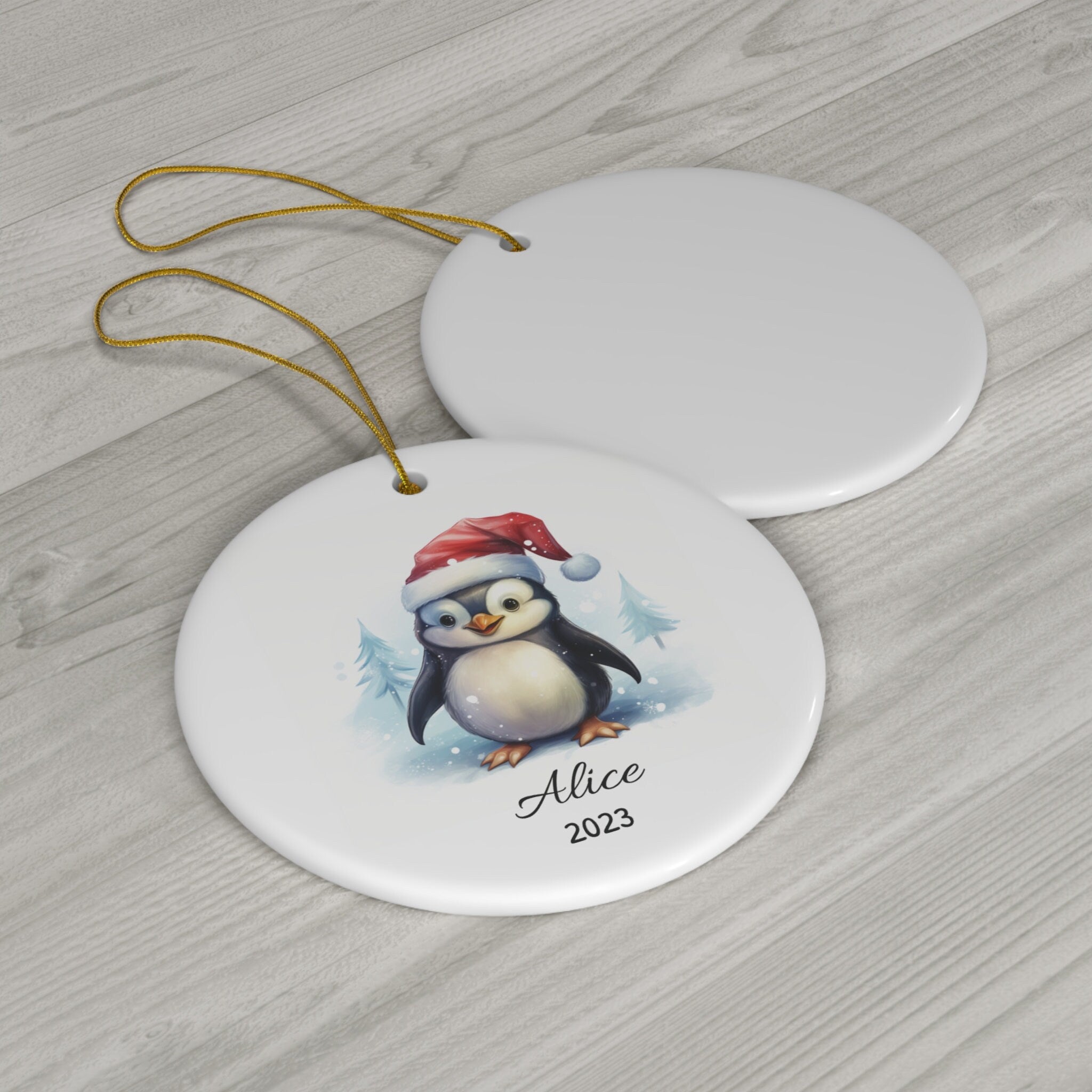 Personalized Cute Penguin Ornament