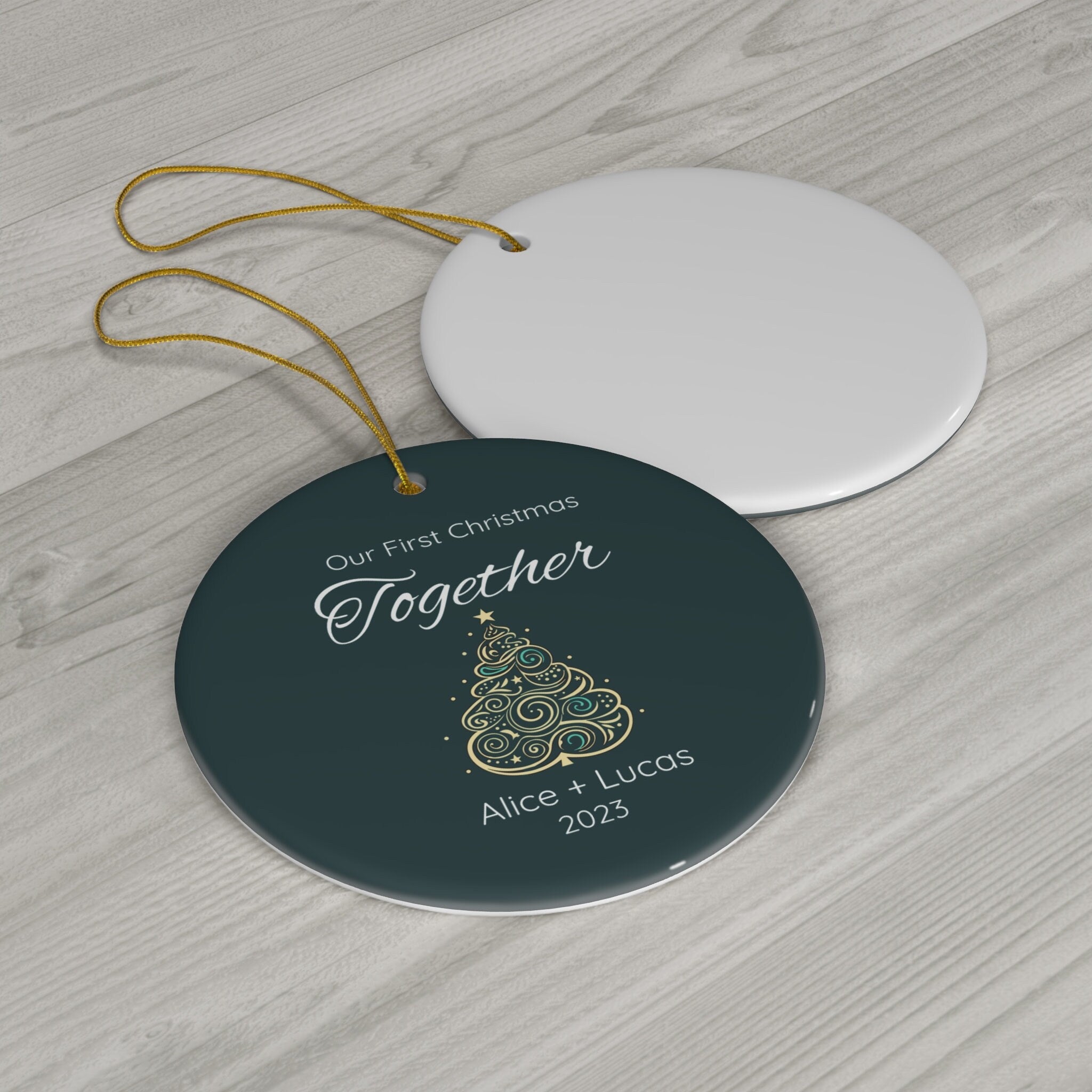 Personalized Our First Christmas Christmas Tree Couples Ornament