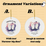 Personalized 'Forever My Boo!' Ghost Couple Halloween Ornament