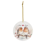 Personalized Robin Birds Couples Ornament