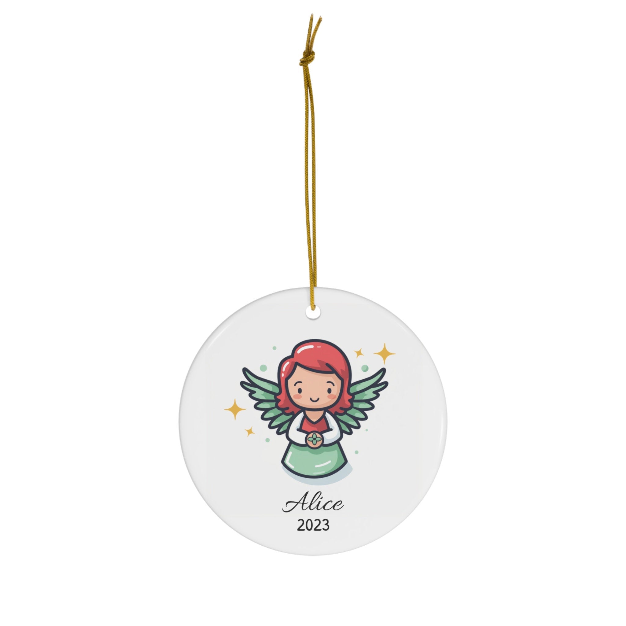 Personalized Christmas Angel Ornament