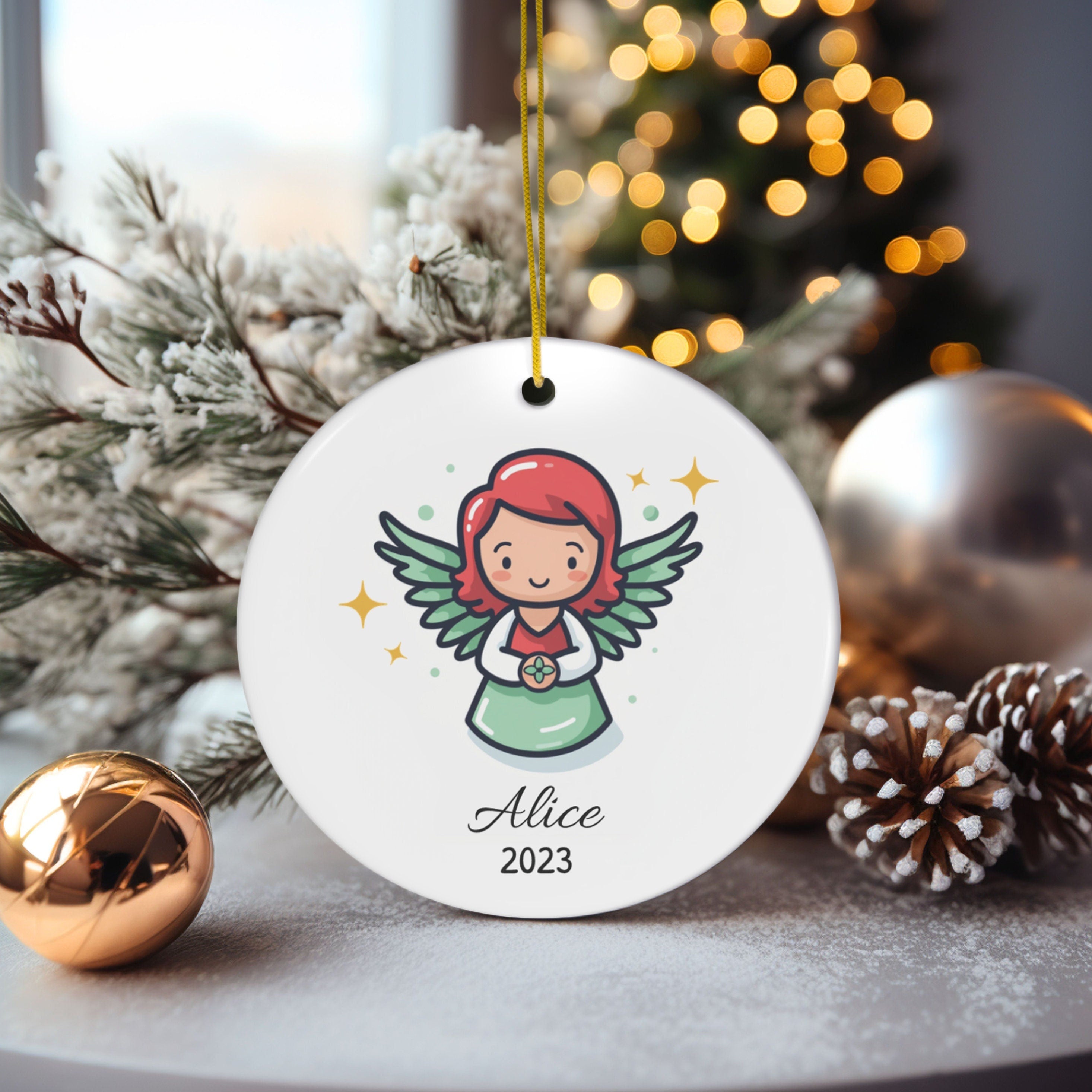 Personalized Christmas Angel Ornament
