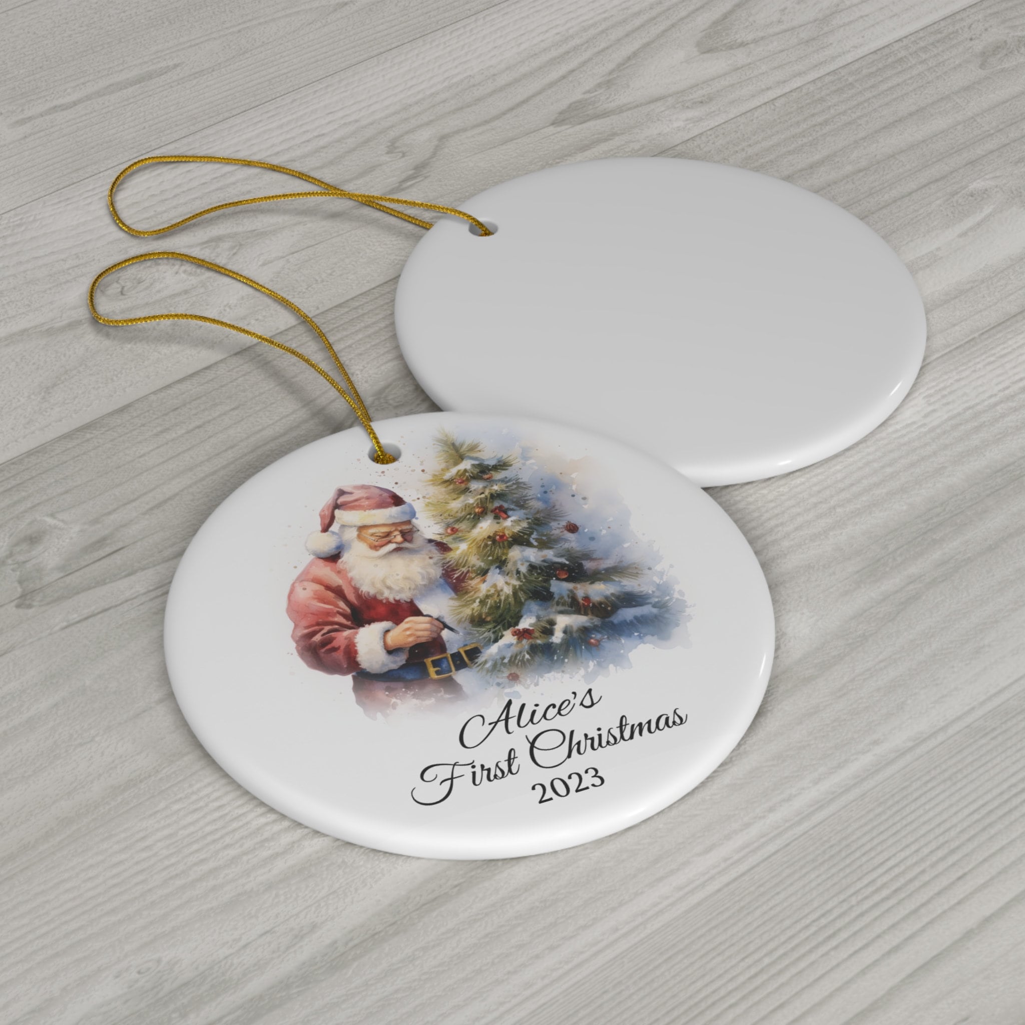 Personalized Nordic Santa Claus Ornamen