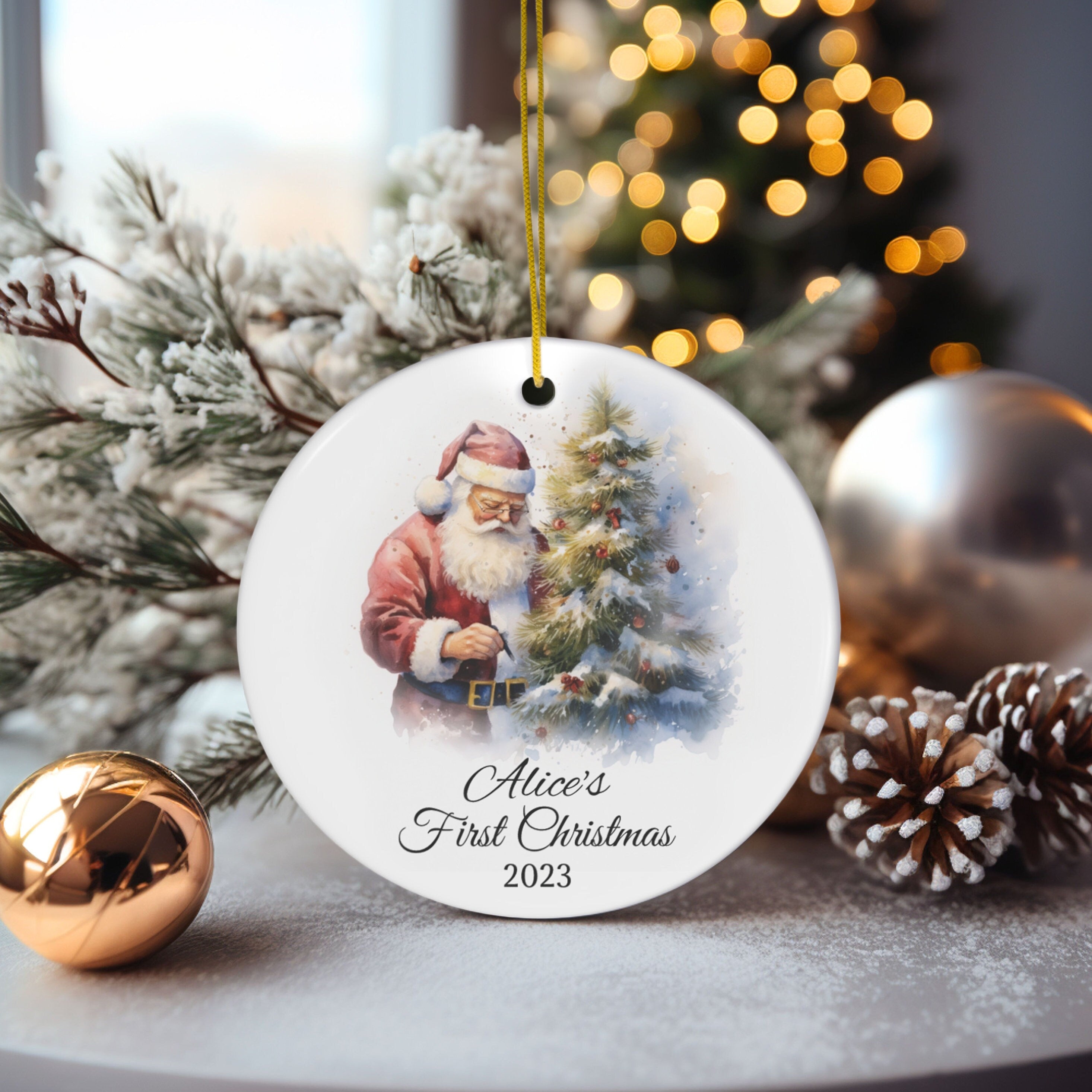 Personalized Nordic Santa Claus Ornamen