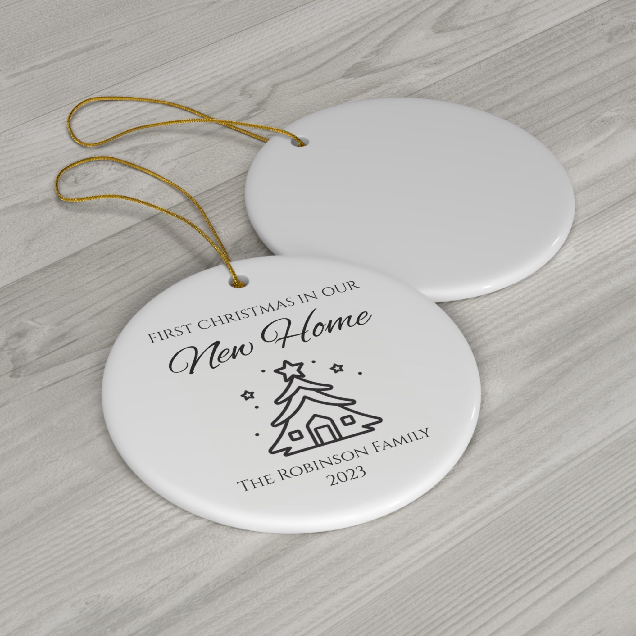 Personalized New Home Christmas House Ornament