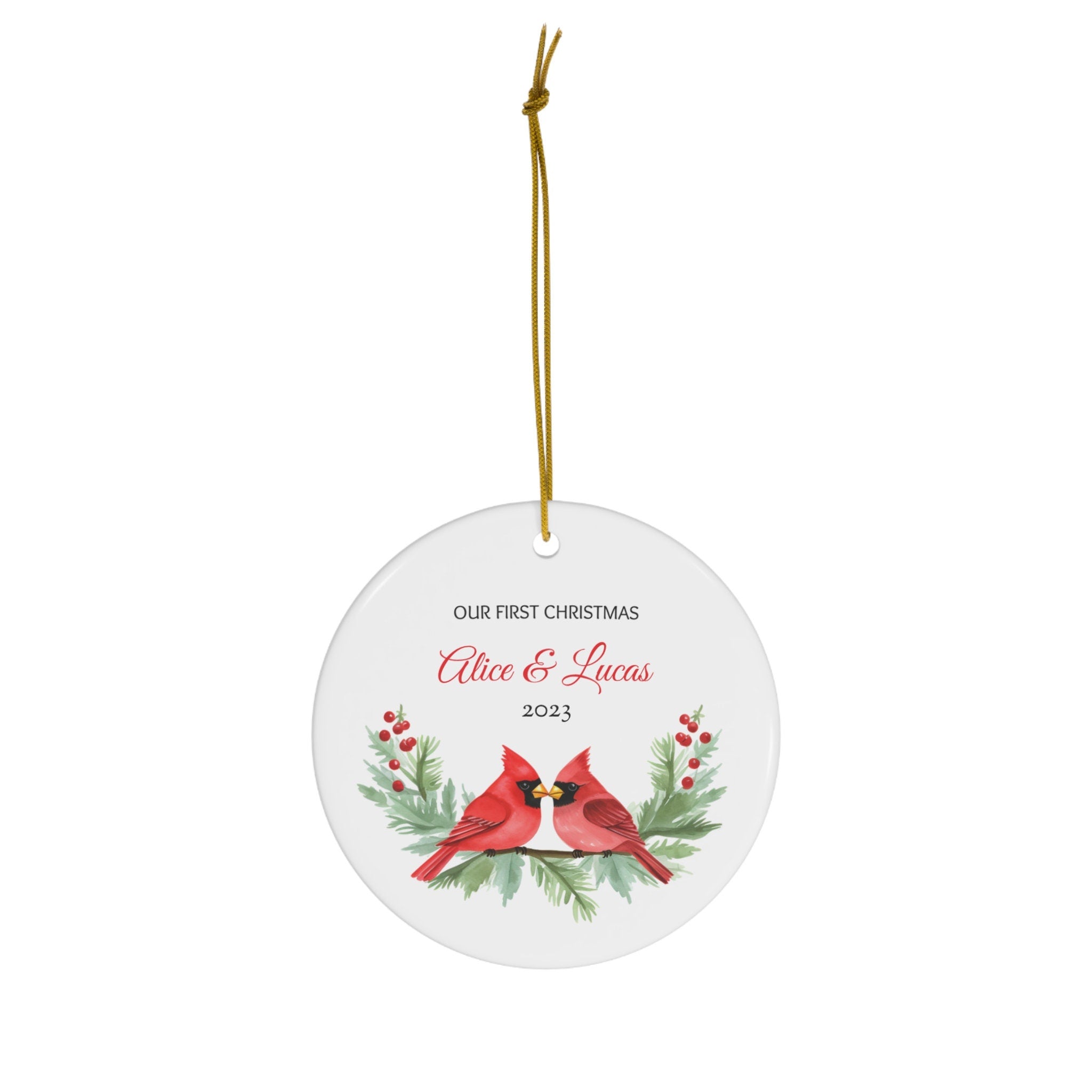 Personalized Our First Christmas Couples Ornament