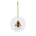 Personalized Golden Christmas Tree First Christmas Married Ornament