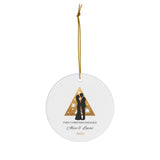 Personalized Golden Christmas Tree First Christmas Engaged Ornament