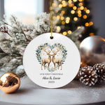 Personalized Our First Christmas Couples Reindeer Ornament