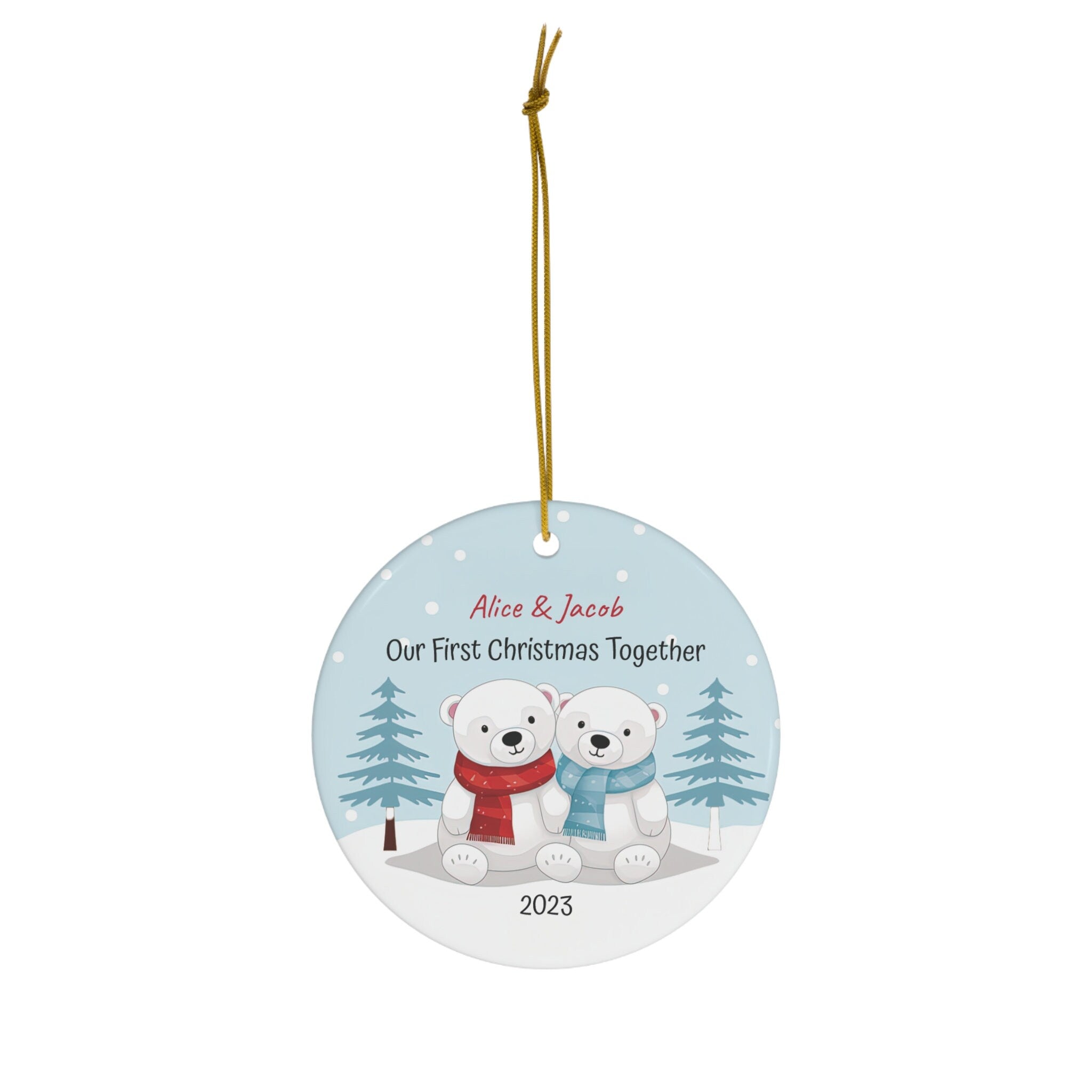 Personalized Our First Christmas Couples Ornament