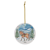 Personalized Horse & Snow Ornament