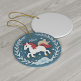 Personalized Unicorn & Cloud Ornament