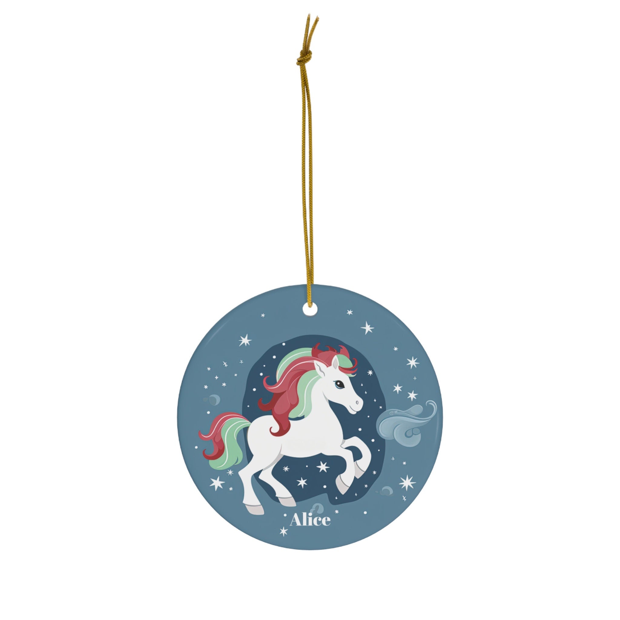 Personalized Cute Horse Ornament
