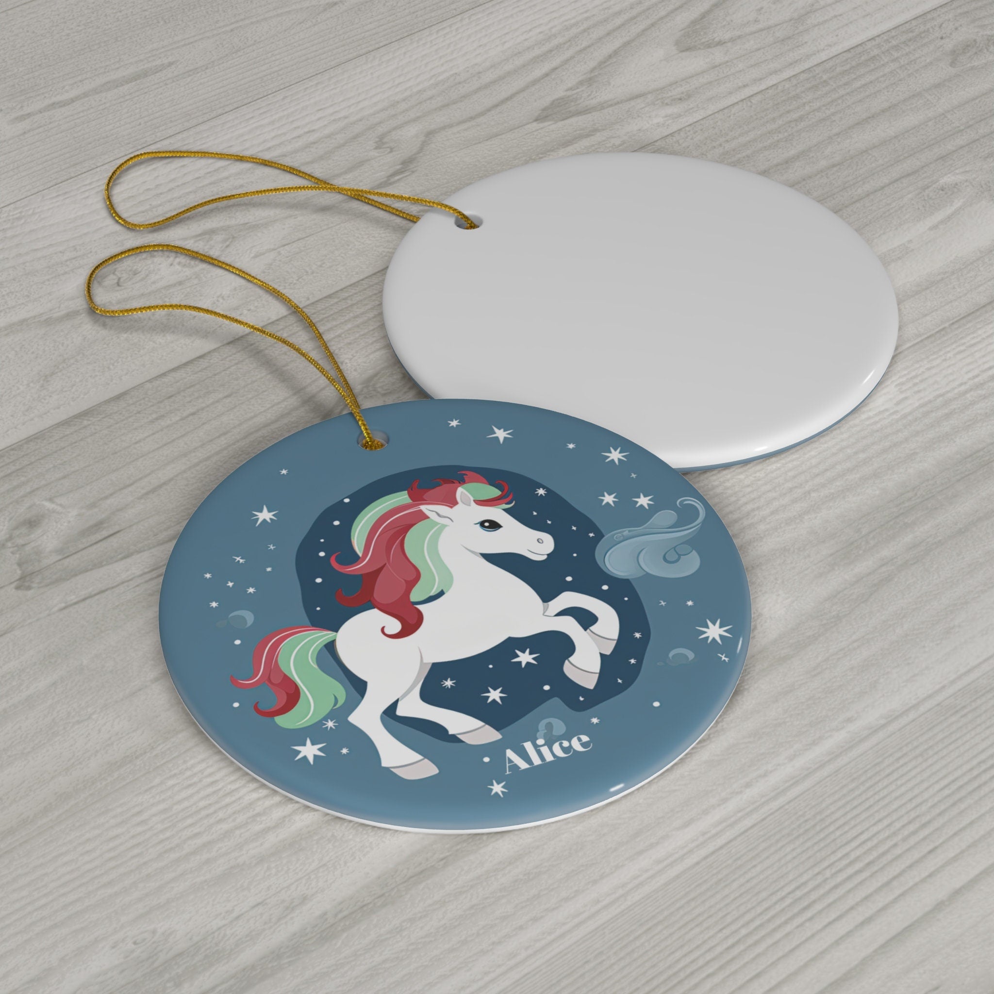 Personalized Cute Horse Ornament