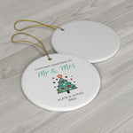 Personalized Cute Mr & Mrs First Christmas Married Ornament