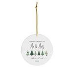 Personalized Mr & Mrs First Christmas Married Ornament