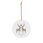 Personalized Our First Christmas Reindeer Couples Ornament