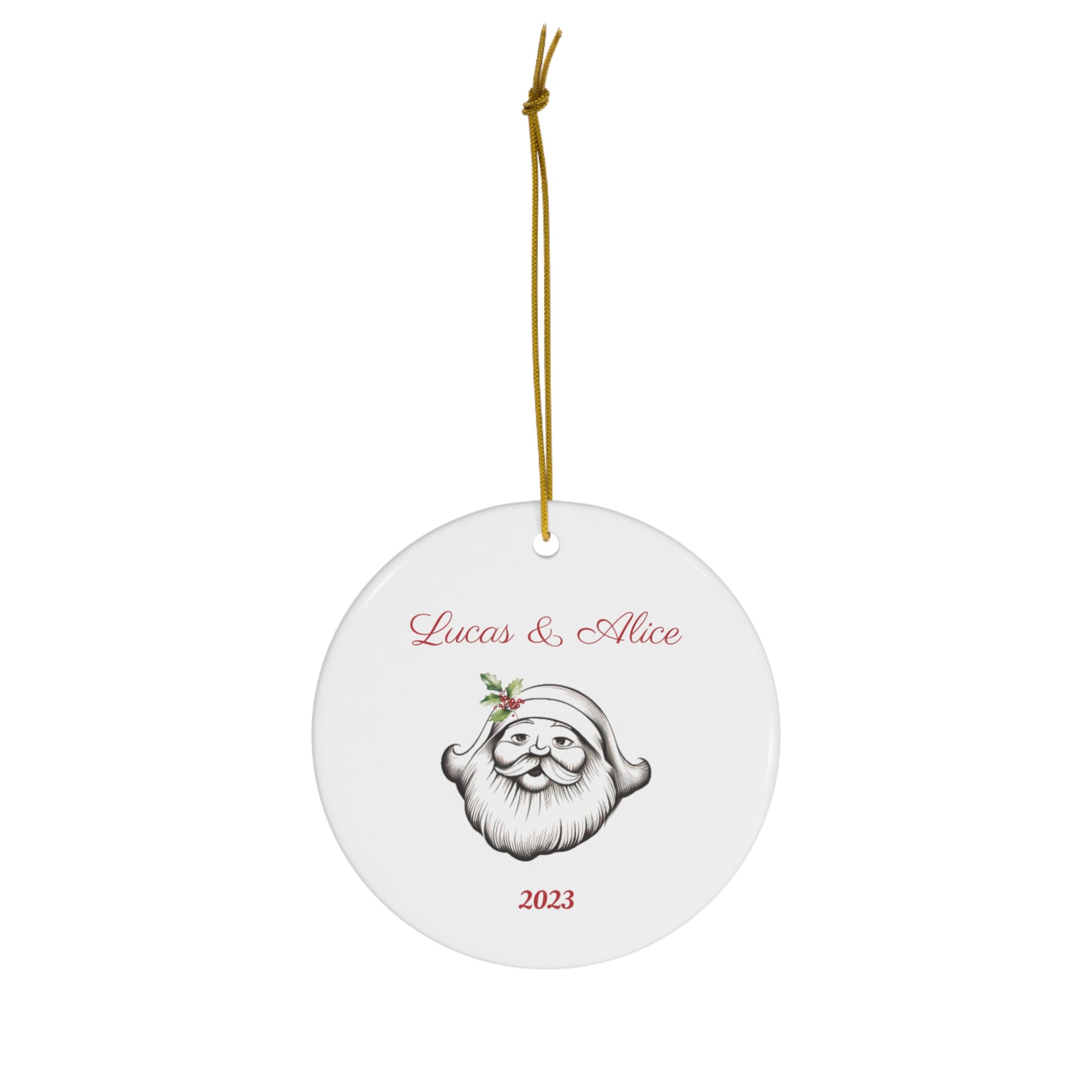 Personalized Santa Claus Nordic Ornament