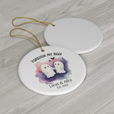 Personalized 'Forever My Boo!' Ghost Couple Halloween Ornament