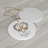Personalized Our First Christmas Couples Reindeer Ornament