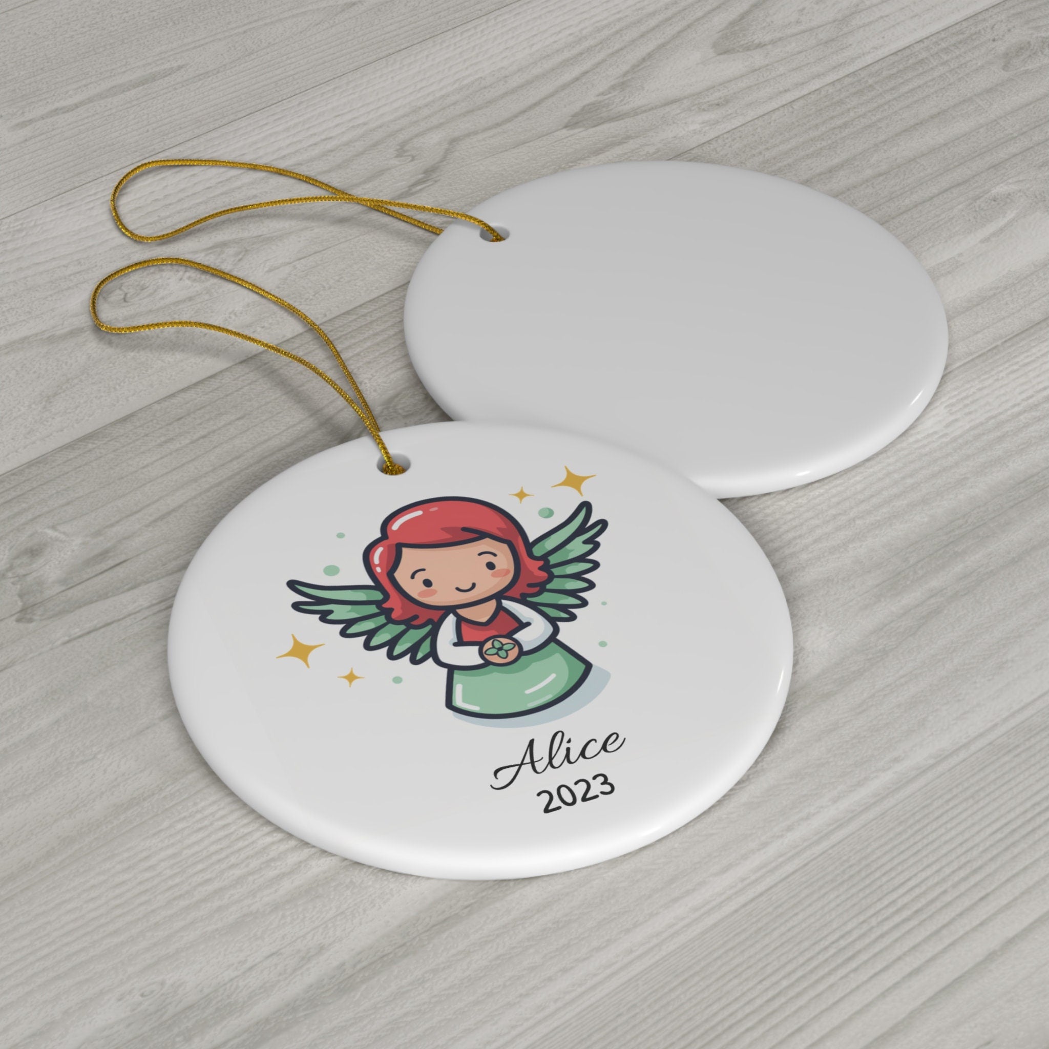 Personalized Christmas Angel Ornament