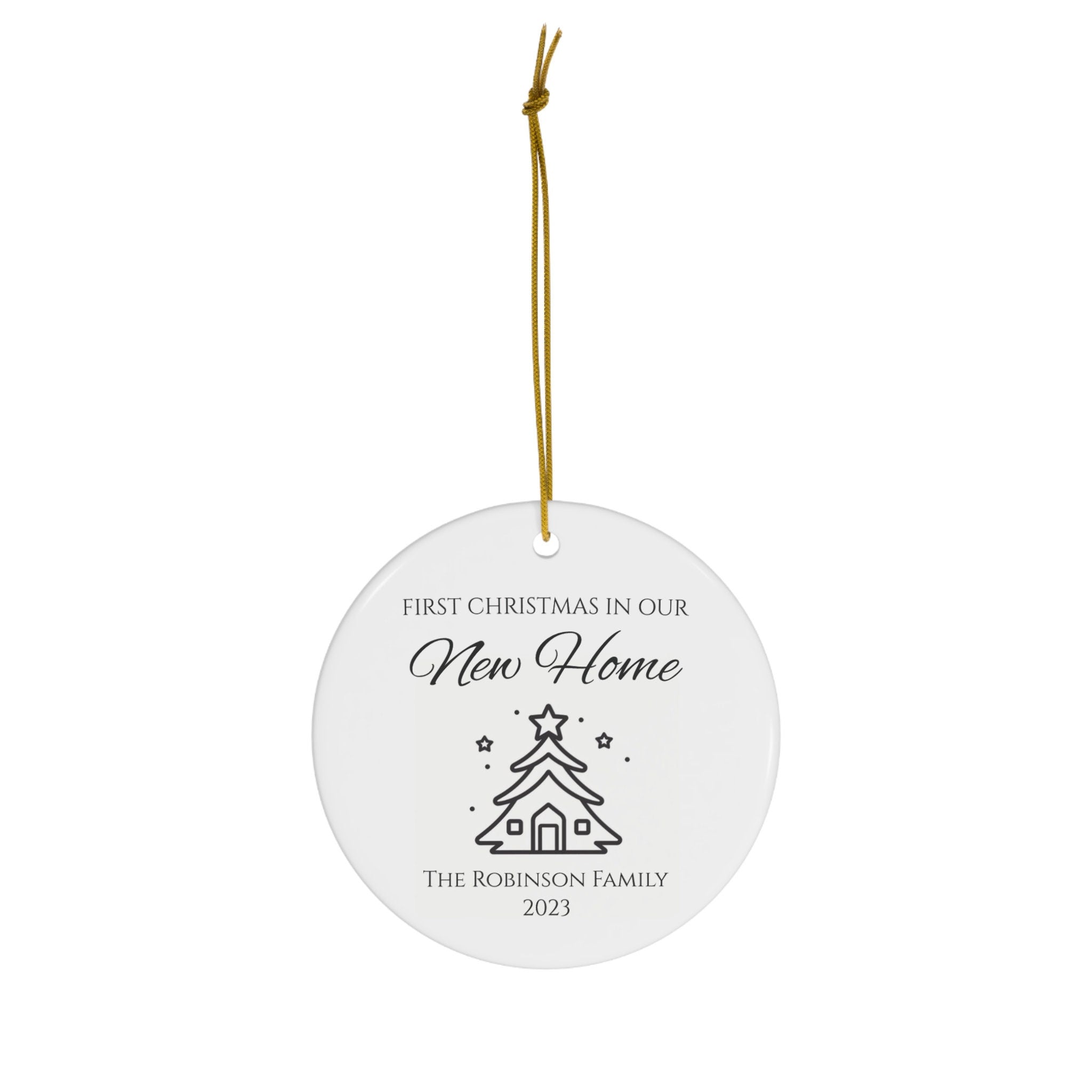 Personalized New Home Christmas House Ornament