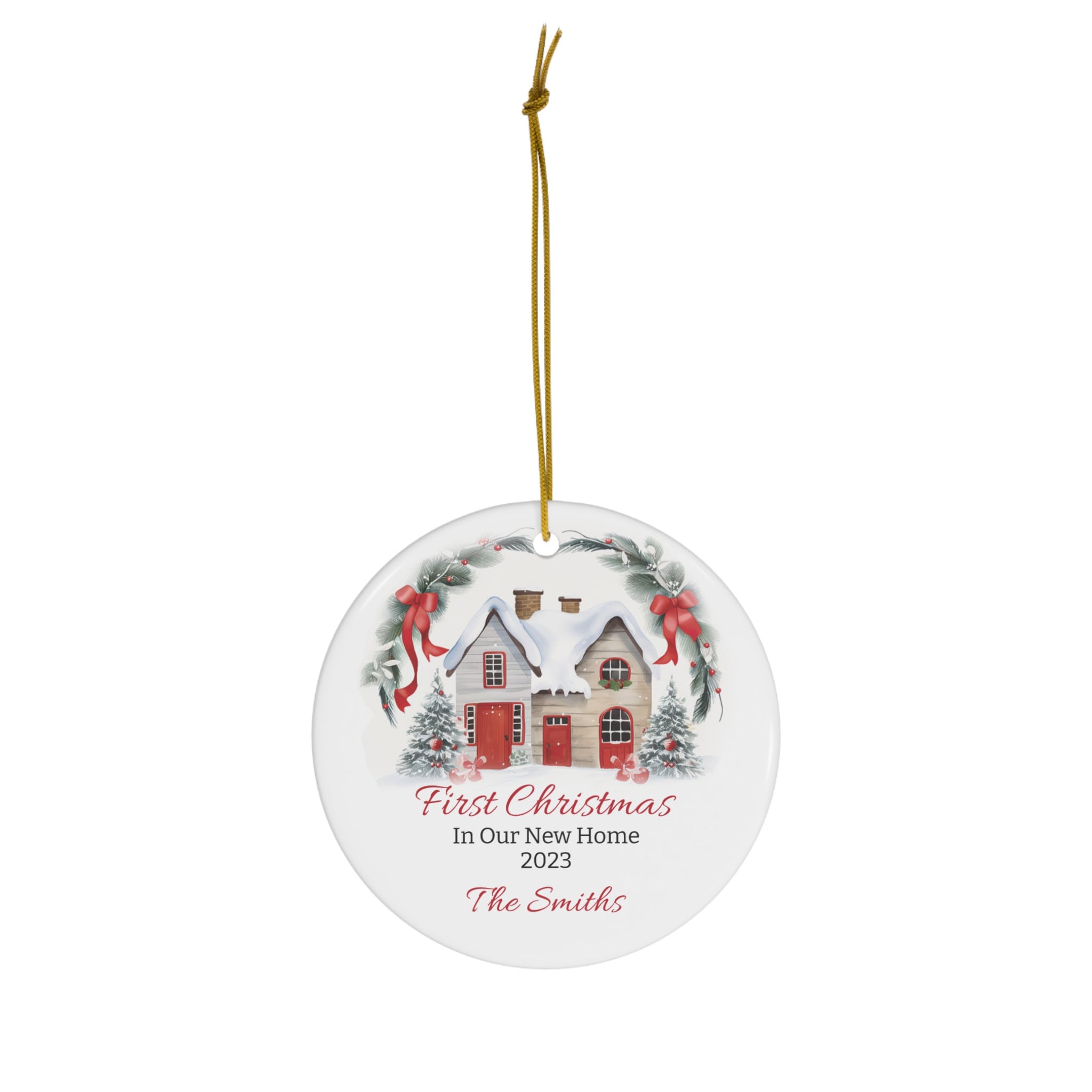 Personalized First Christmas In Our New Home Ornament