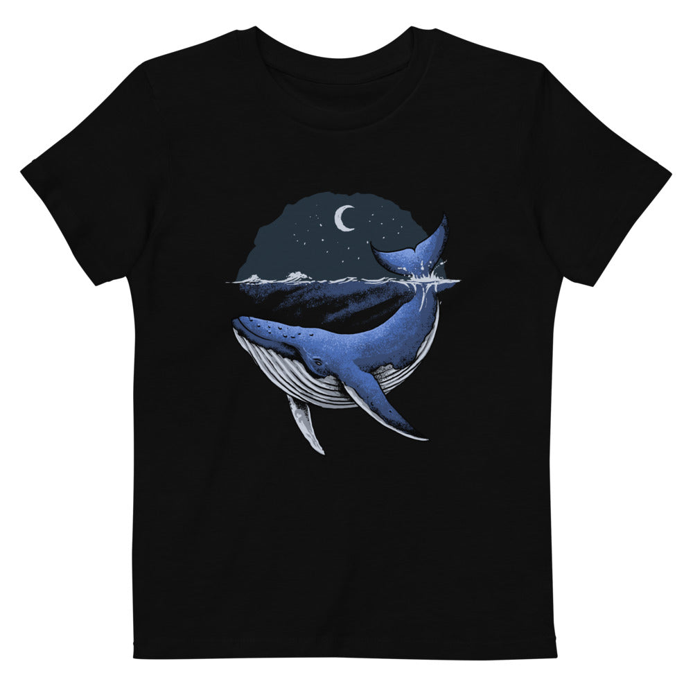 Whale & Moon Kid's Organic Eco Friendly T-Shirt