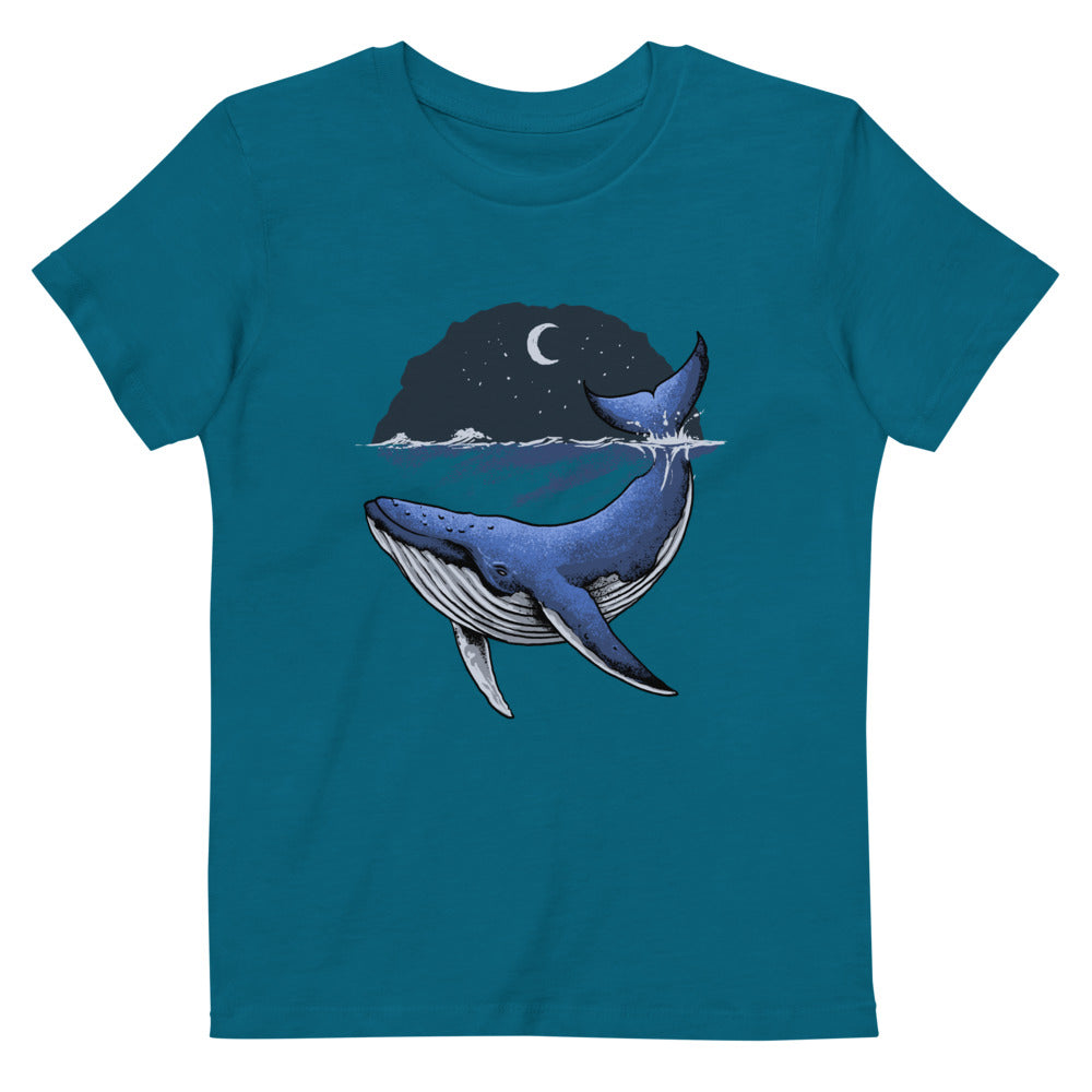 Whale & Moon Kid's Organic Eco Friendly T-Shirt