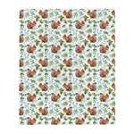 Squirrels & Pine Cones Throw Blanket