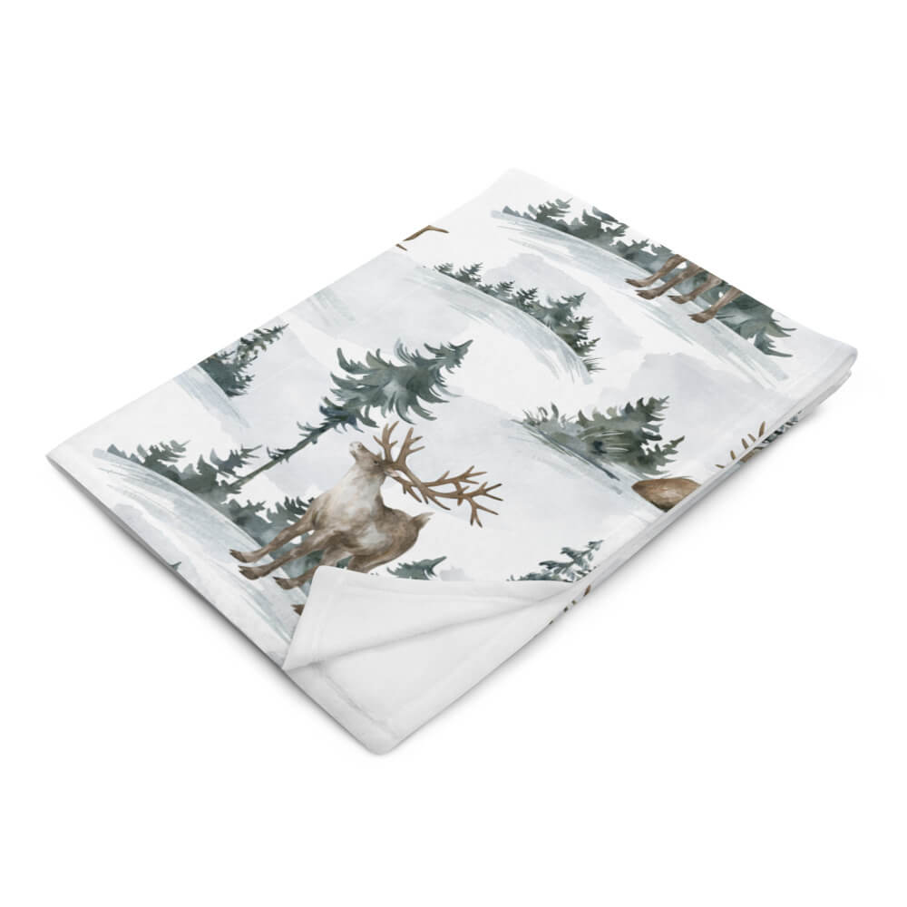 Christmas Reindeer Throw Blanket