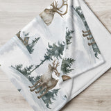 Christmas Reindeer Throw Blanket