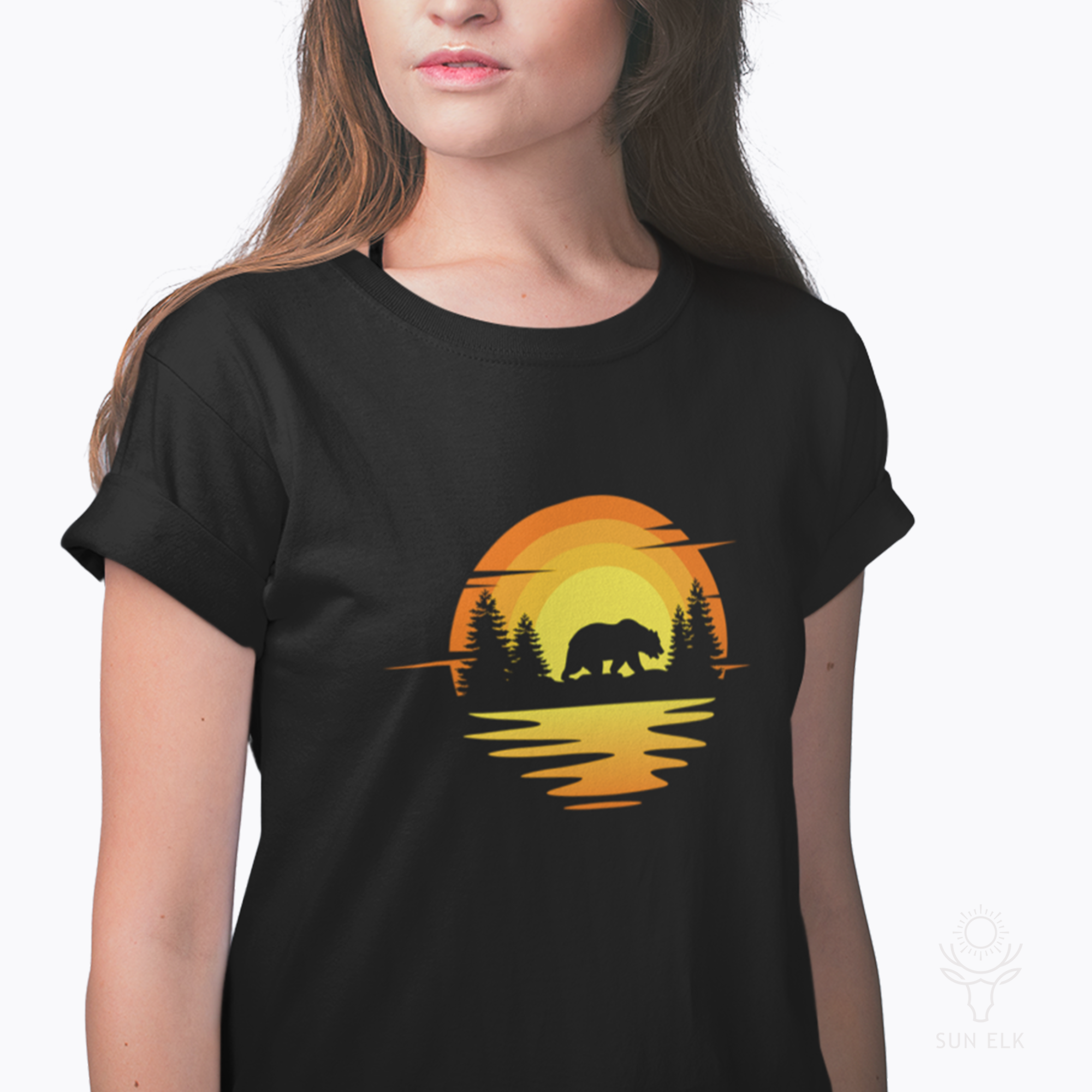 Sunset Bear Softstyle T-Shirt